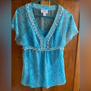 Super feminine Ann Taylor Loft blouse, size 0